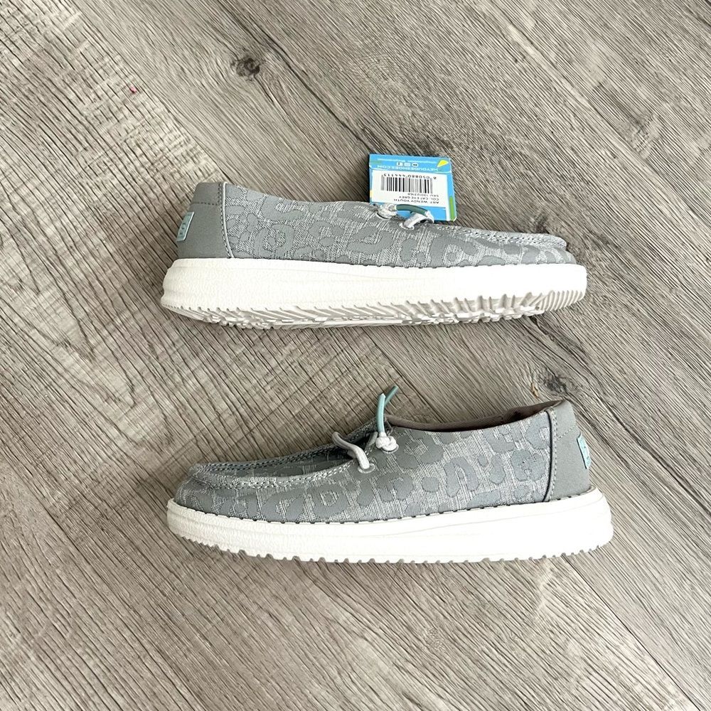 Hey Dude Shoes-Wendy Youth-Cat Eye Grey-size K11 Girls-NEW! - Picture 9 of 11